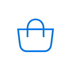 Піктограма сумки синього кольору