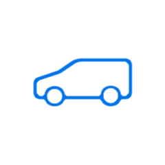 Піктограма фургона у профіль